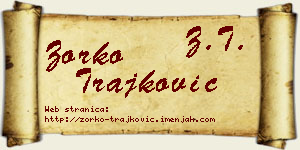 Zorko Trajković vizit kartica